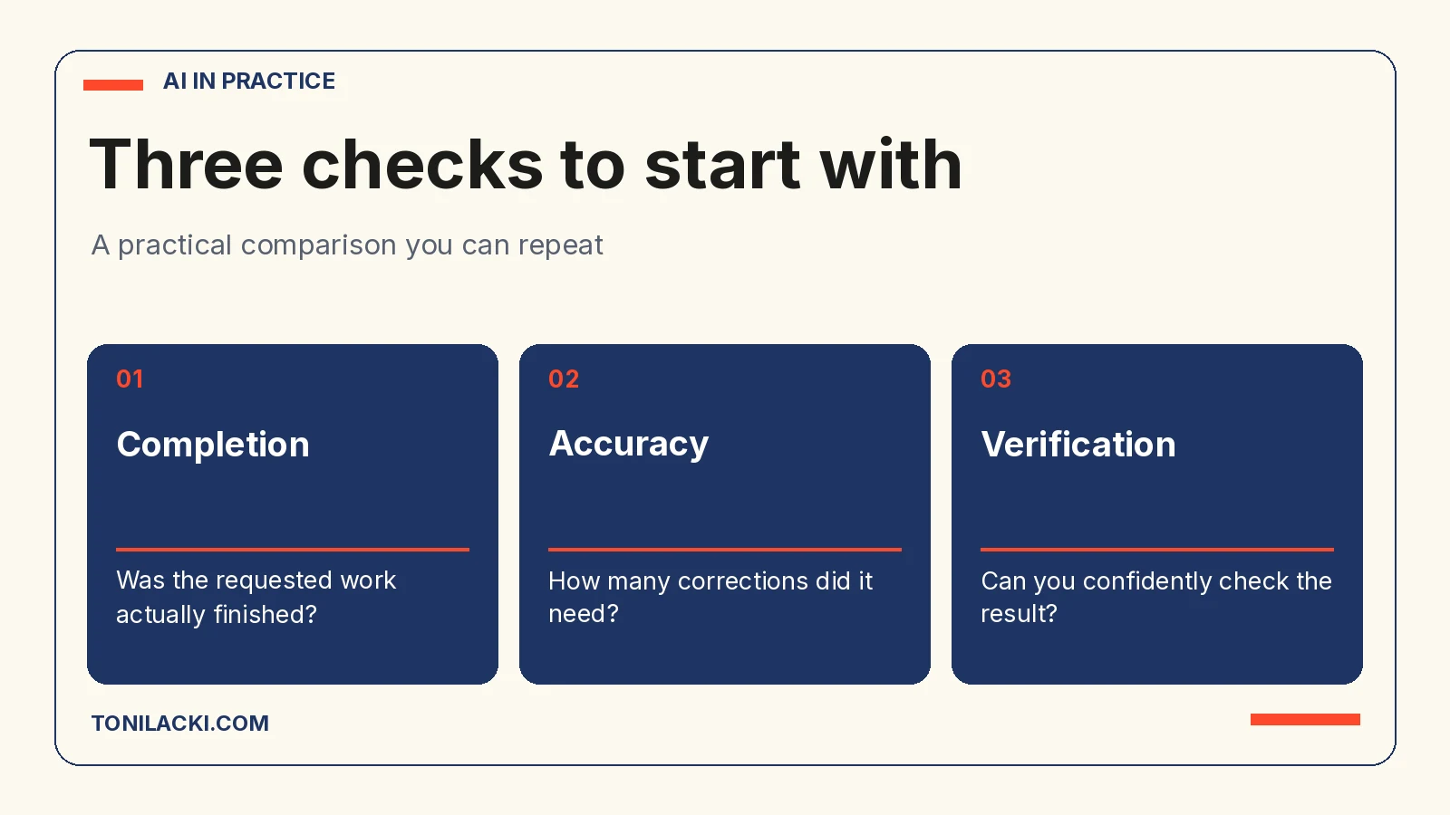 Three starting checks for a practical Claude versus ChatGPT comparison